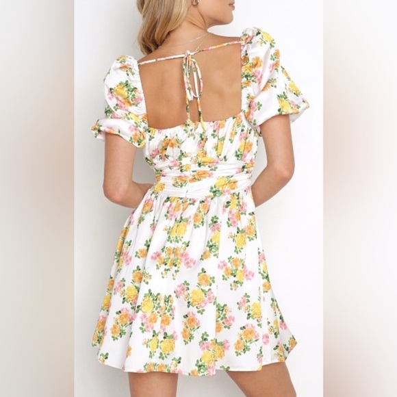 For Love And Lemons Dresses & Skirts - For Love Emma Mini Dress Floral Marigold Size XS